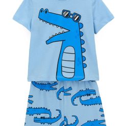 Pijama scurta cu imprimeu-BAIETI/IMBRACAMINTE/Pijamale si halate de baie-IMBRACAMINTE/Pijamale si halate de baie