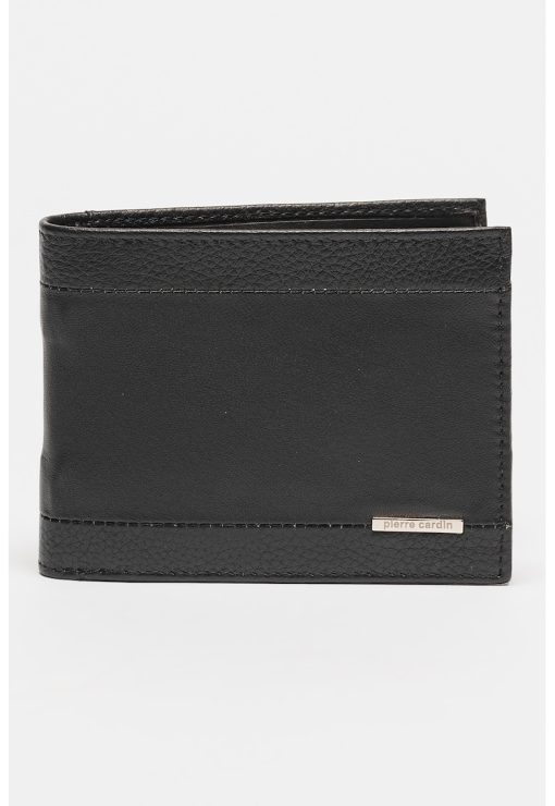 Portofel din piele cu logo discret-BARBATI/GENTI SI ACCESORII/Portofele si brelocuri-GENTI SI ACCESORII/Portofele si brelocuri
