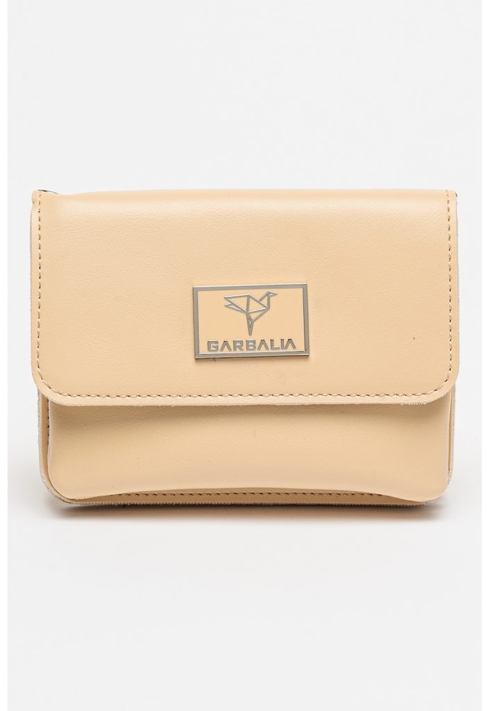 Portofel din piele ecologica cu aplicatie logo-FEMEI/GENTI SI ACCESORII/Portofele si brelocuri-GENTI SI ACCESORII/Portofele si brelocuri