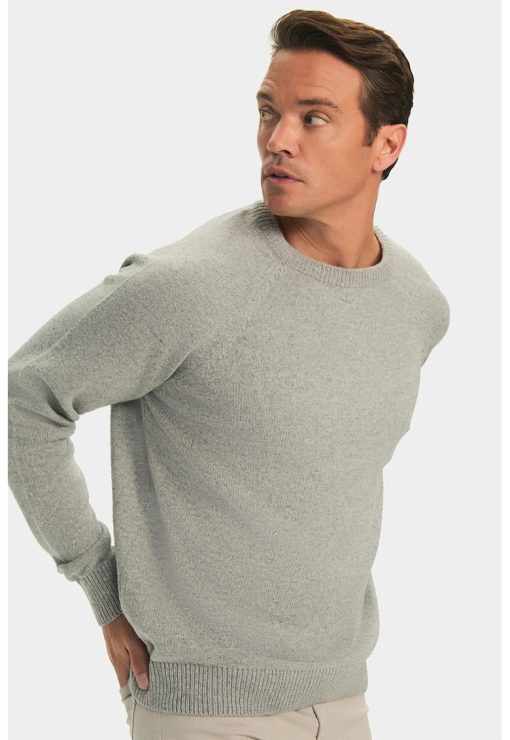 Pulover din amestec de lana cu maneci raglan-BARBATI/IMBRACAMINTE/Pulovere si cardigane-IMBRACAMINTE/Pulovere si cardigane