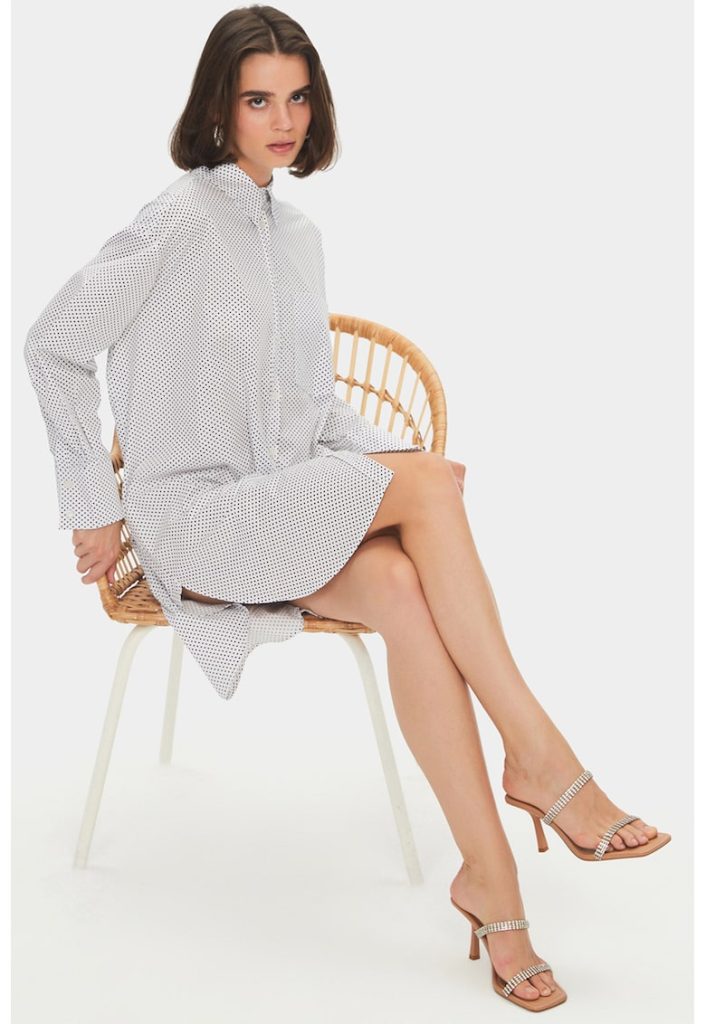 Rochie camasa cu buline-FEMEI/IMBRACAMINTE/Rochii-IMBRACAMINTE/Rochii