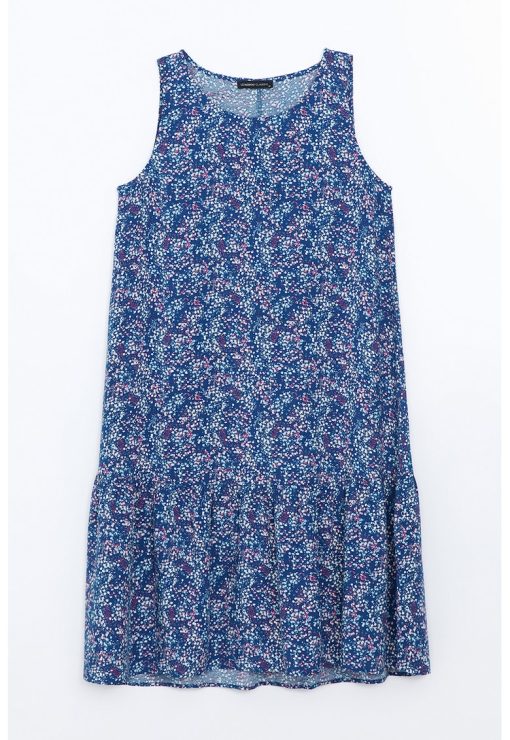 Rochie cu croiala dreapta si imprimeu floral-FEMEI/IMBRACAMINTE/Rochii-IMBRACAMINTE/Rochii