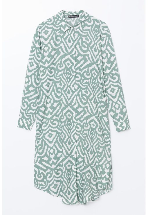 Rochie cu croiala dreapta si nasturi-FEMEI/IMBRACAMINTE/Rochii-IMBRACAMINTE/Rochii