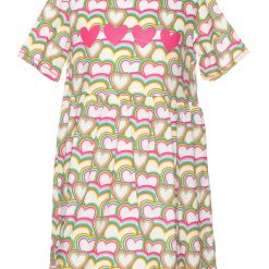 Rochie cu imprimeu cu inimi-FETE/IMBRACAMINTE/Rochii-IMBRACAMINTE/Rochii