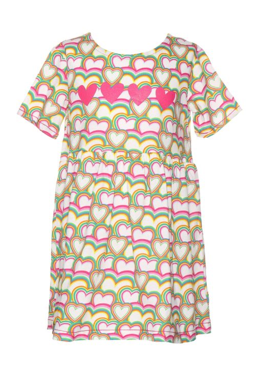 Rochie cu imprimeu cu inimi-FETE/IMBRACAMINTE/Rochii-IMBRACAMINTE/Rochii