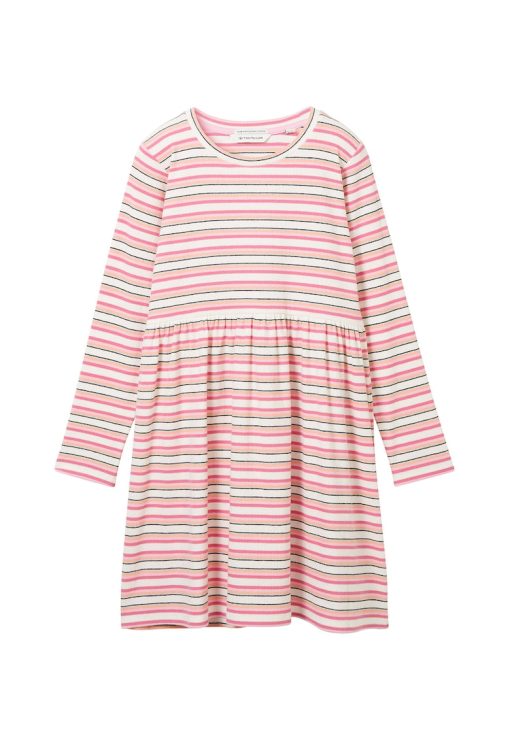 Rochie din amestec de bumbac cu model in dungi-FETE/IMBRACAMINTE/Rochii-IMBRACAMINTE/Rochii