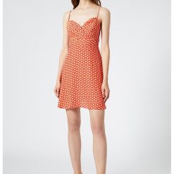 Rochie evazata cu imprimeu geometric-FEMEI/IMBRACAMINTE/Rochii-IMBRACAMINTE/Rochii