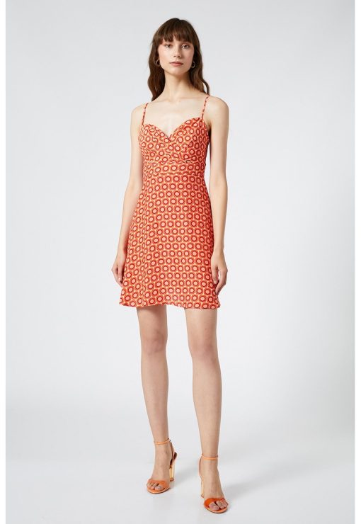 Rochie evazata cu imprimeu geometric-FEMEI/IMBRACAMINTE/Rochii-IMBRACAMINTE/Rochii