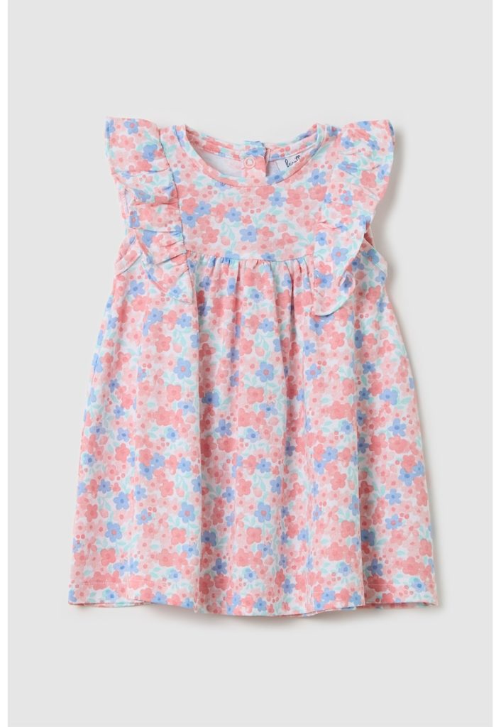 Rochie evazata cu model floral-FETE/IMBRACAMINTE/Rochii-IMBRACAMINTE/Rochii