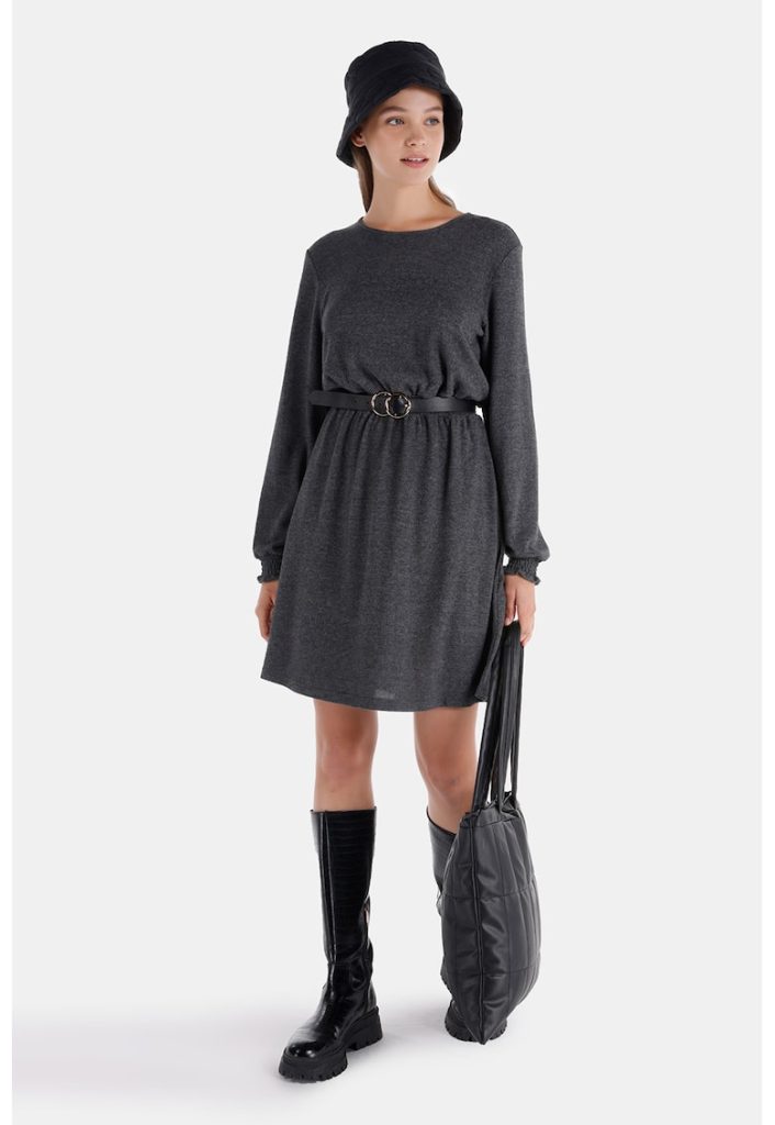 Rochie evazata cu talie elastica-FEMEI/IMBRACAMINTE/Rochii-IMBRACAMINTE/Rochii