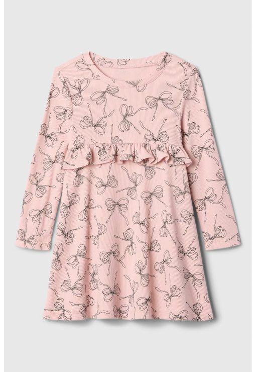Rochie evazata din bumbac cu model-FETE/IMBRACAMINTE/Rochii-IMBRACAMINTE/Rochii