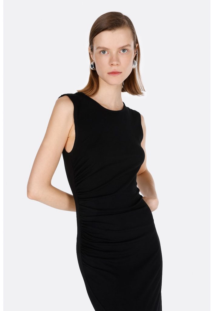 Rochie midi cambrata cu slit lateral-FEMEI/IMBRACAMINTE/Rochii-IMBRACAMINTE/Rochii
