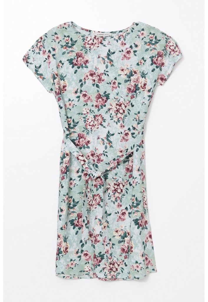 Rochie midi cu model floral si croiala in A-FEMEI/IMBRACAMINTE/Rochii-IMBRACAMINTE/Rochii