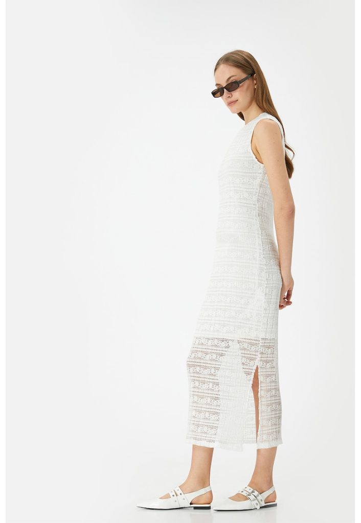 Rochie midi de dantela-FEMEI/IMBRACAMINTE/Rochii-IMBRACAMINTE/Rochii
