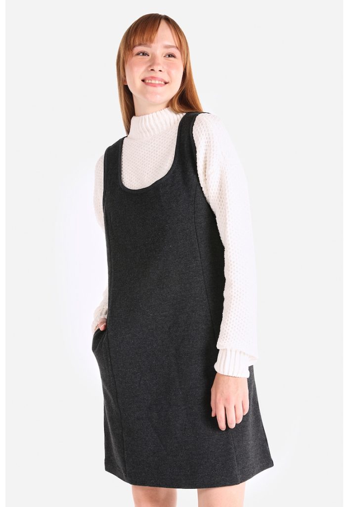 Rochie mini cu buzunare oblice-FEMEI/IMBRACAMINTE/Rochii-IMBRACAMINTE/Rochii