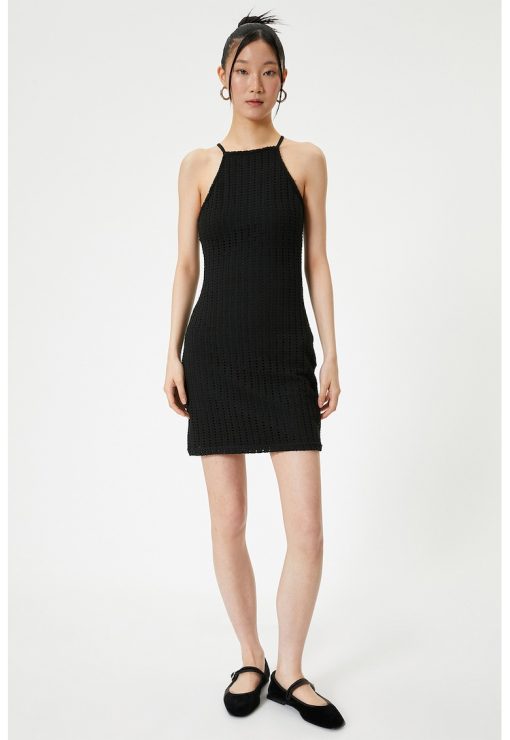 Rochie mini cu decolteu halter-FEMEI/IMBRACAMINTE/Rochii-IMBRACAMINTE/Rochii