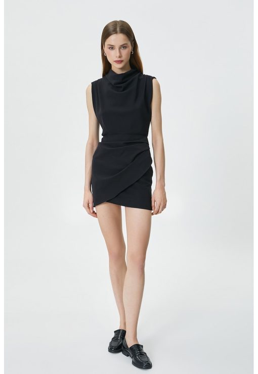 Rochie mini cu pliuri-FEMEI/IMBRACAMINTE/Rochii-IMBRACAMINTE/Rochii