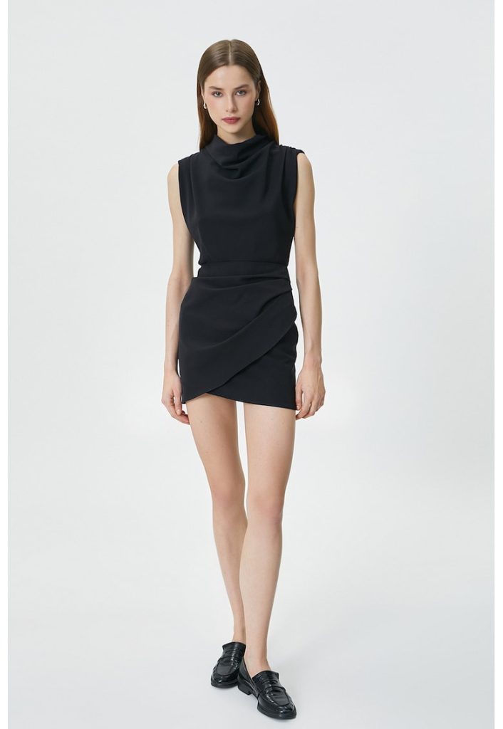 Rochie mini cu pliuri-FEMEI/IMBRACAMINTE/Rochii-IMBRACAMINTE/Rochii