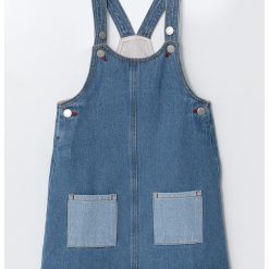 Rochie-sarafan din denim-FETE/IMBRACAMINTE/Rochii-IMBRACAMINTE/Rochii