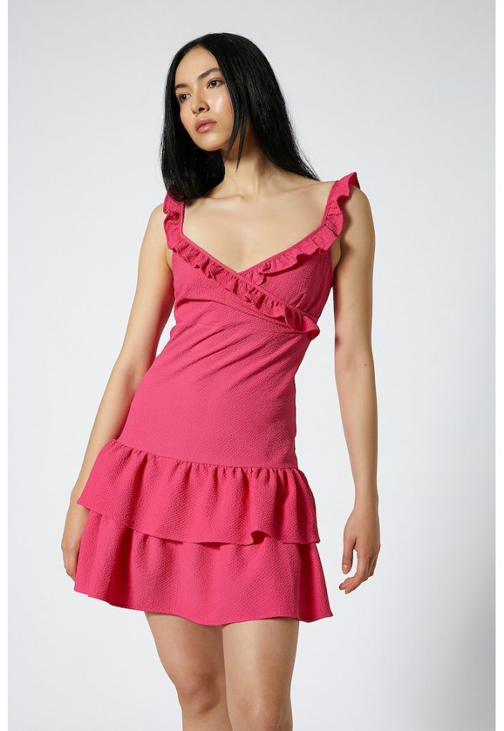Rochie scurta cu volane-FEMEI/IMBRACAMINTE/Rochii-IMBRACAMINTE/Rochii