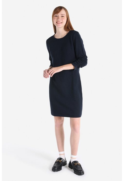 Rochie texturata din amestec de bumbac-FEMEI/IMBRACAMINTE/Rochii-IMBRACAMINTE/Rochii