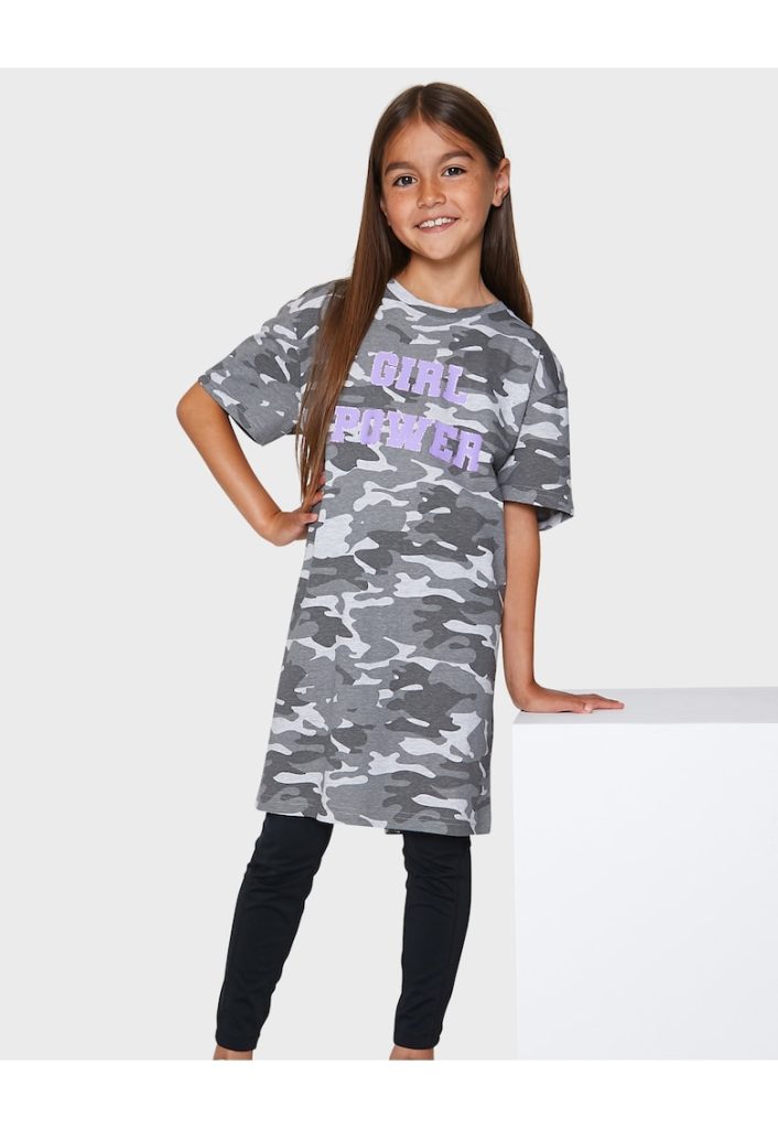 Rochie-tricou cu decolteu la baza gatului 23435-FETE/IMBRACAMINTE/Rochii-IMBRACAMINTE/Rochii
