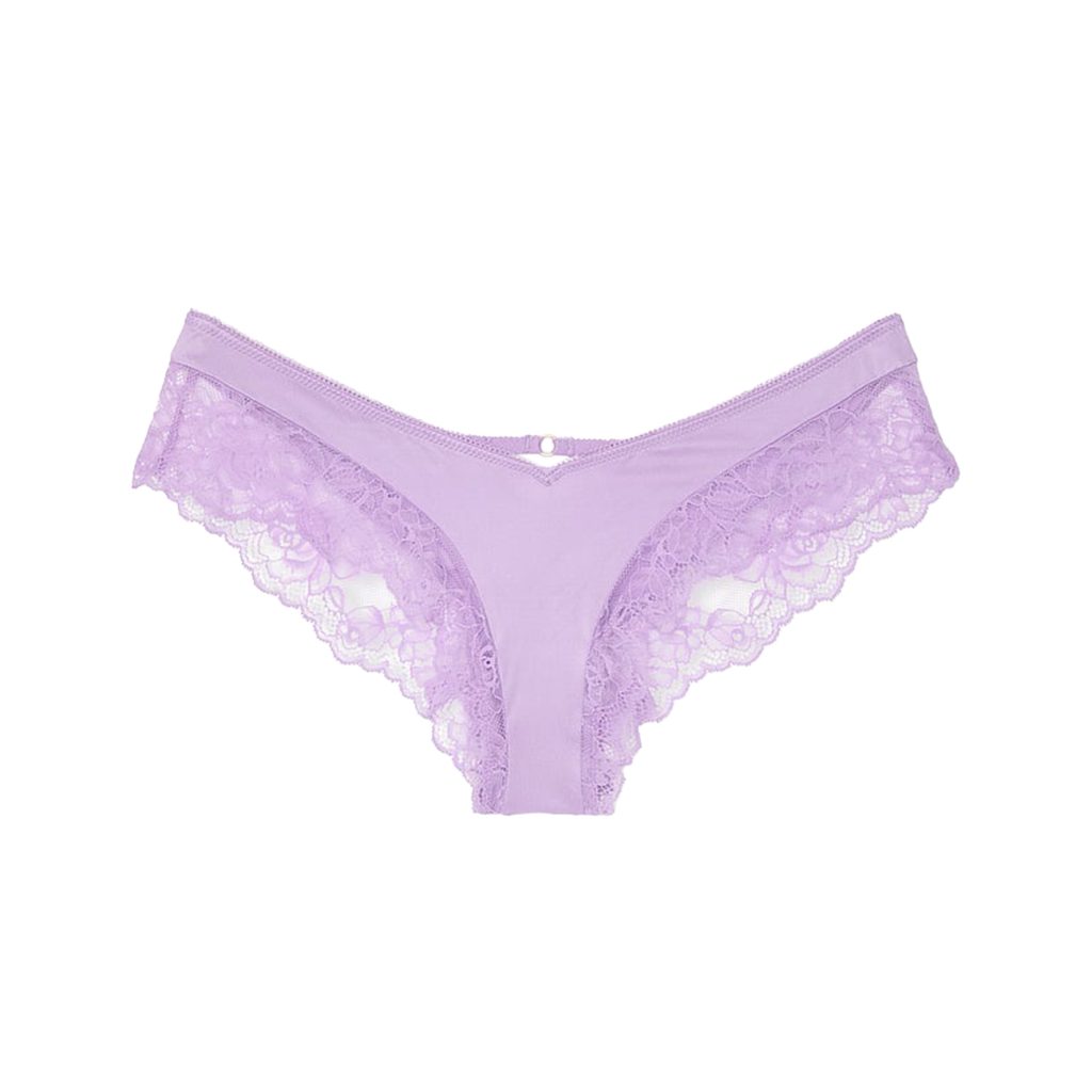 Rose lace-trim high-leg cheeky panty s-Imbracaminte-