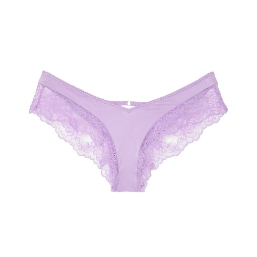 Rose lace-trim high-leg cheeky panty xs-Imbracaminte-
