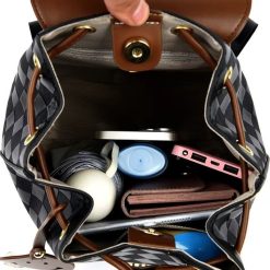 Rucsac dama Elunara GT3613 MaroCrem 3