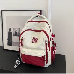 Rosu/Alb-Femei-Rucsacuri dama 
