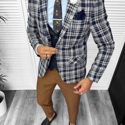 Sacou barbati slim fit bleumarin 13197  12-Sacouri barbati