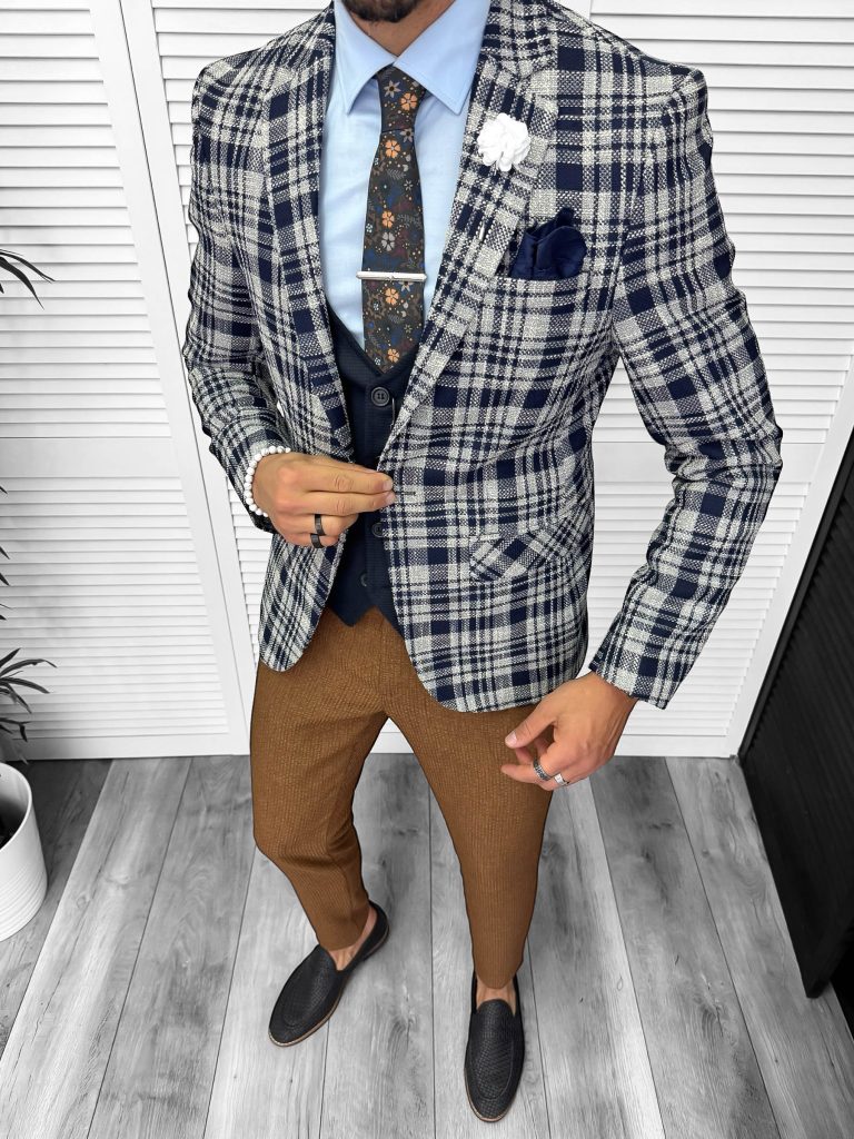 Sacou barbati slim fit bleumarin 13197  12-Sacouri barbati