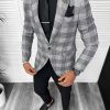 Sacou barbati slim fit gri 3094  129-5-Sacouri barbati