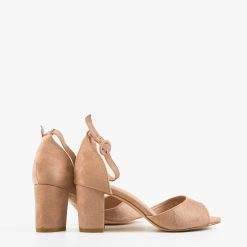 Sandale cu toc Duncan Bej 3