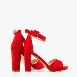 Sandale cu toc Ghideci Rosii 2
