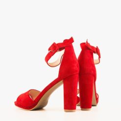 Sandale cu toc Ghideci Rosii 3