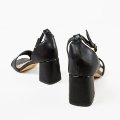 Sandale cu toc Mayare Negre 4