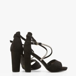 Sandale cu toc Pamela Negre 4