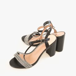 Sandale cu toc Ronan Negre 4