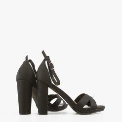Sandale cu toc Saskia Negre 2