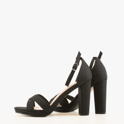Sandale cu toc Saskia Negre 3
