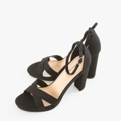 Sandale cu toc Saskia Negre 4