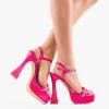 Sandale cu toc Wong Fuchsia-Sandale cu toc-Sandale cu toc