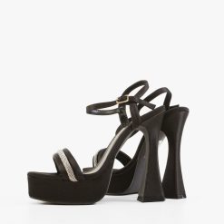 Sandale cu toc Wong Negre 3