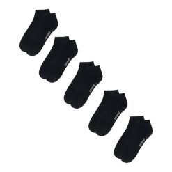 Set 5 perechi sosete medii dama -  590486 - Bumbac - Negru --FEMEI/IMBRACAMINTE/Dresuri si sosete-IMBRACAMINTE/Dresuri si sosete
