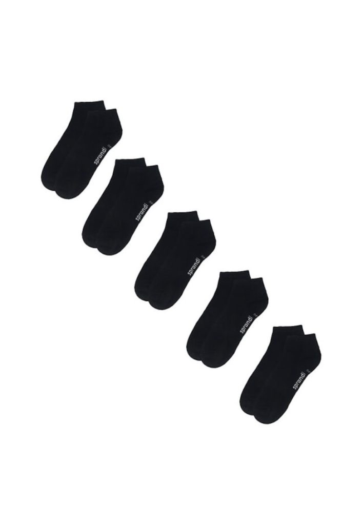 Set 5 perechi sosete medii dama -  590486 - Bumbac - Negru --FEMEI/IMBRACAMINTE/Dresuri si sosete-IMBRACAMINTE/Dresuri si sosete
