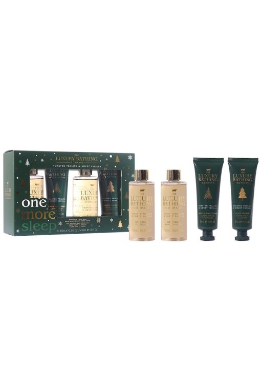 Set Cadou One More Sleep - Toasted Praline & Sweet Vanilla - Spuma de Baie - Gel de Dus - Crema Maini si Unghii - Crema Corp -  4 articole-FEMEI/INGRIJIRE COSMETICA/Ingrijire corp-INGRIJIRE COSMETICA/Ingrijire corp
