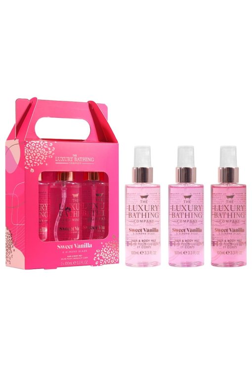Set Cadou Tempting Trio - Sweet Vanilla & Almond Glaze - Sprayuri Parfumat pentru Par si Corp -  3 x 100 ml-FEMEI/INGRIJIRE COSMETICA/Ingrijire corp-INGRIJIRE COSMETICA/Ingrijire corp
