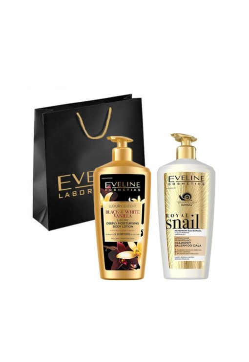 Set Lotiune de corp  Royal Snail - 350 ml - Lotiune de corp Luxury Expert Black&White Vanilla - 350ml-FEMEI/INGRIJIRE COSMETICA/Ingrijire corp-INGRIJIRE COSMETICA/Ingrijire corp