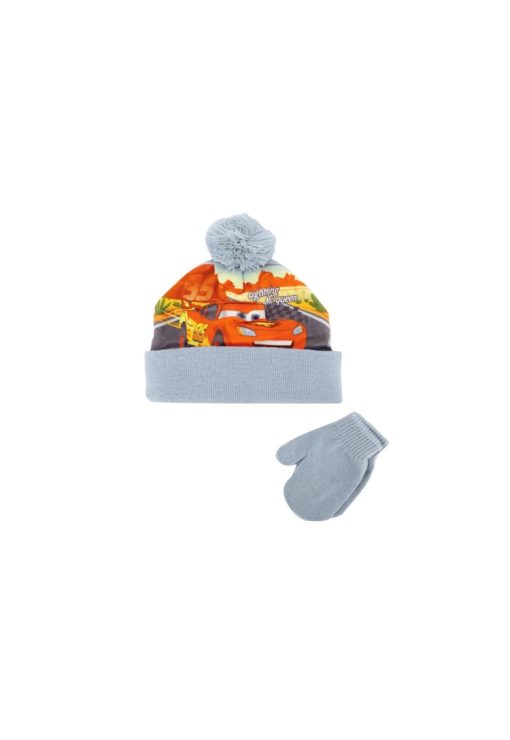 Set caciula si manusi  McQueen - gri - poliester - pentru baieti - sezon: iarna-FEMEI/GENTI SI ACCESORII/Palarii